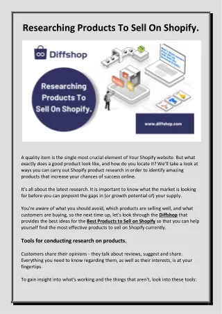 researching products to sell on shopify