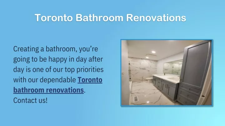 toronto bathroom renovations