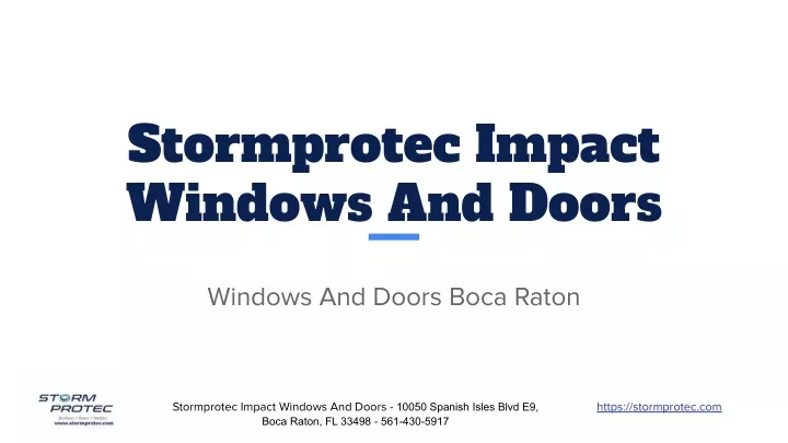 stormprotec impact windows and doors