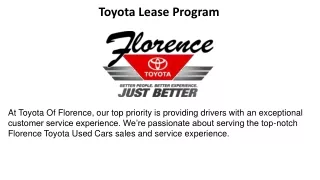 toyota lease program
