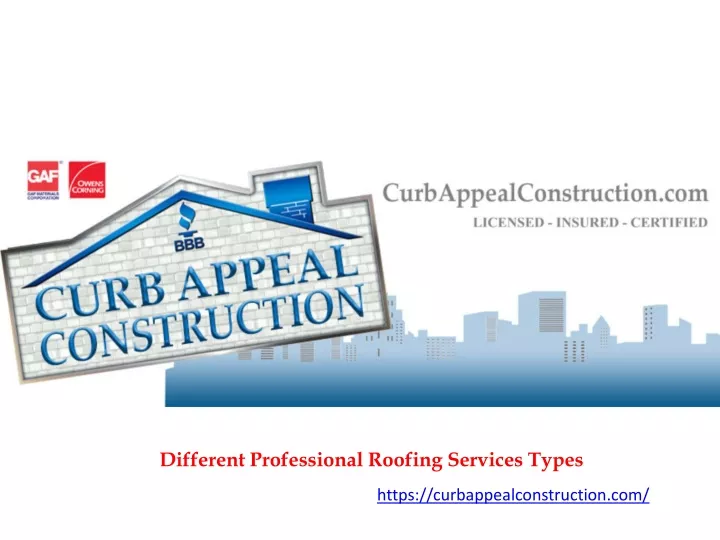 different professional roofing services types