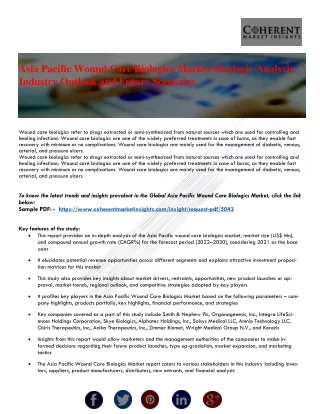 asia pacific wound care biologics market