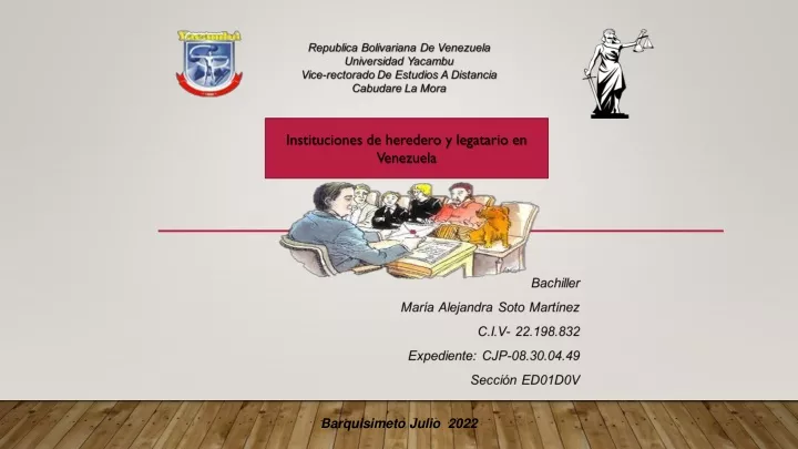 instituciones de heredero y legatario en venezuela