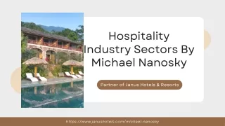 Various Sectors of Hospitality Industry By Michael Nanosky