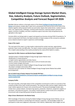 global intelligent energy storage system market