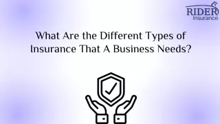 what are the different types of insurance that a business needs