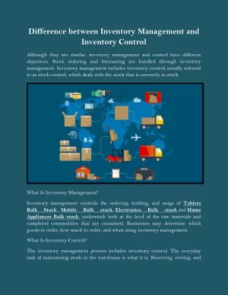difference between inventory management