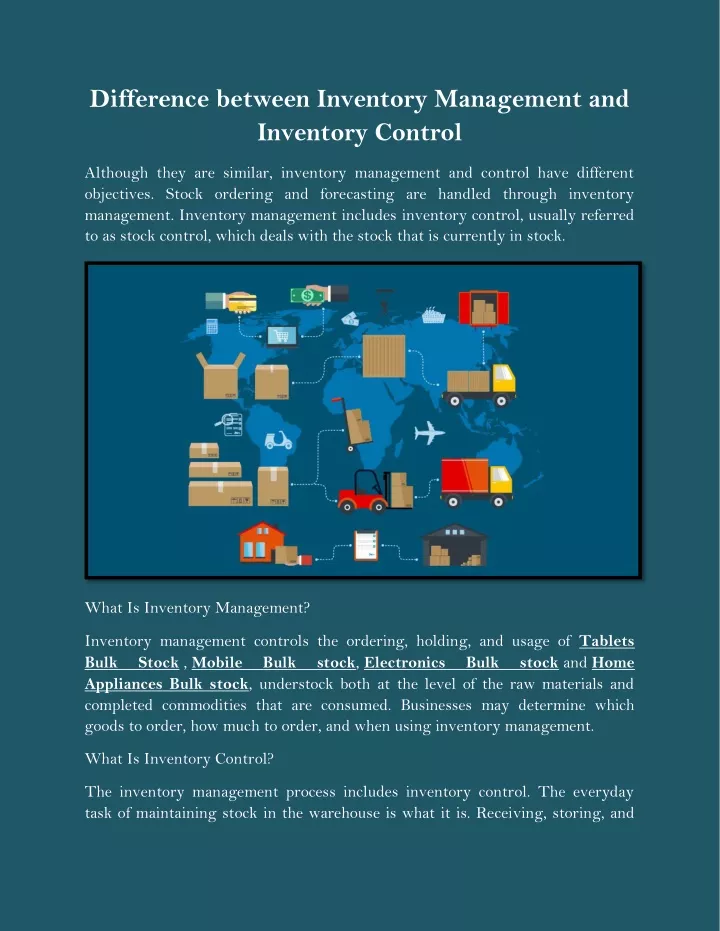 difference between inventory management