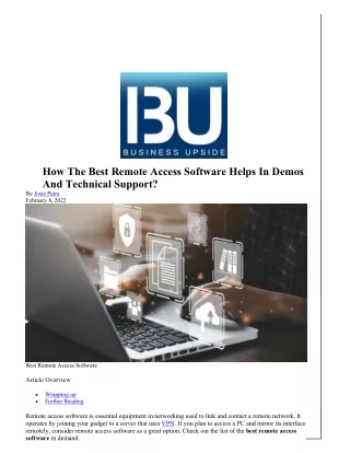 how the best remote access software helps