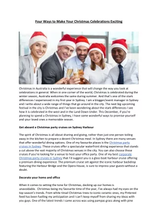 Four Ways to Make Your Christmas Celebrations Exciting