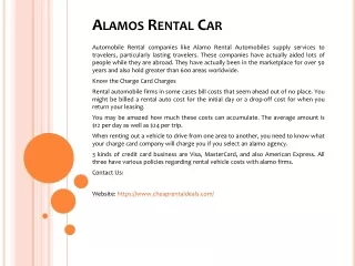 alamos rental car