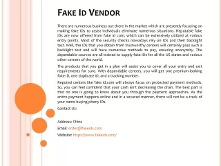 fake id vendor