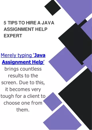 5 TIPS TO HIRE A JAVA  ASSIGNMENT HELP  EXPERT