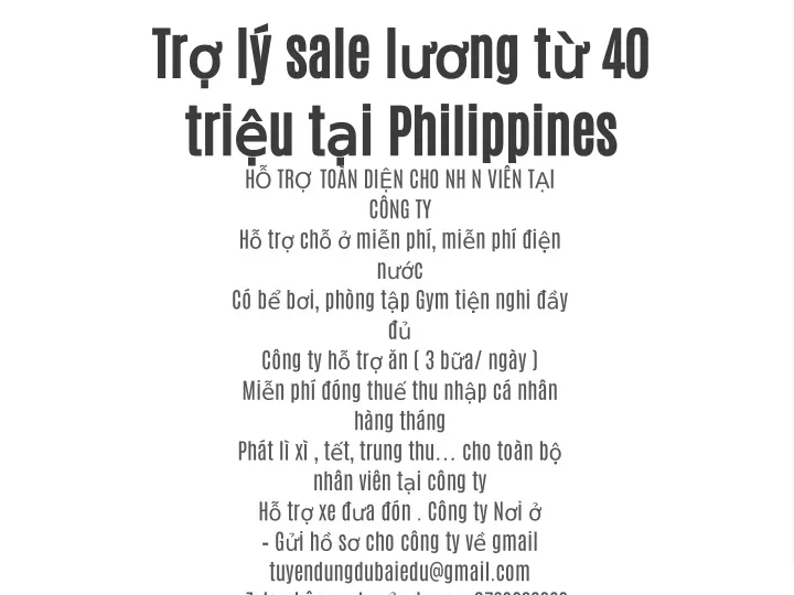 tr l sale l ng t 40 tri u t i philippines