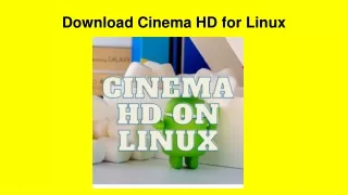 download cinema hd for linux