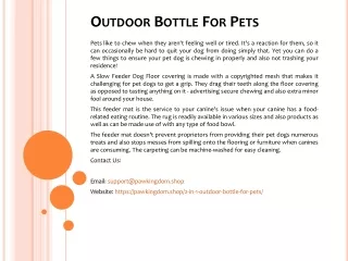 outdoor bottle for pets