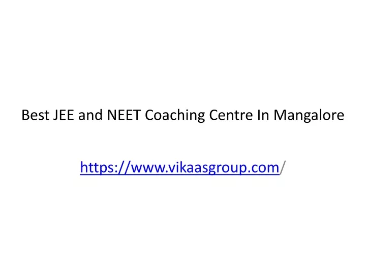 best jee and neet coaching centre in mangalore