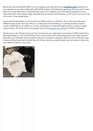where by to get formal kpop merch