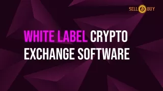 White Label Crryptocurrency Exchange Software