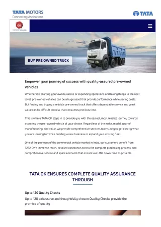 buy pre owned truck