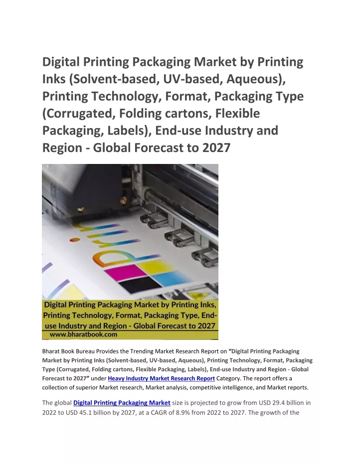 digital printing packaging market by printing
