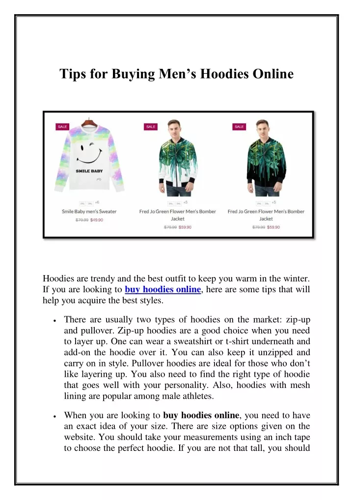 tips for buying men s hoodies online