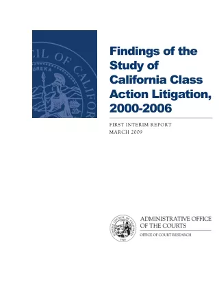 findings of the study of california class action