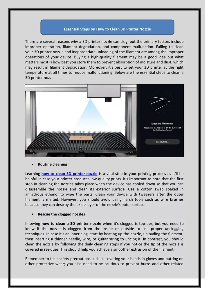 essential steps on how to clean 3d printer nozzle