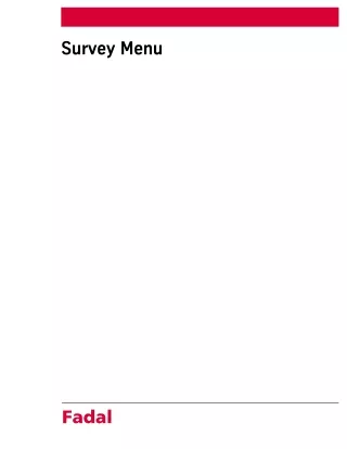survey menu