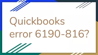 quickbooks error 6190 816