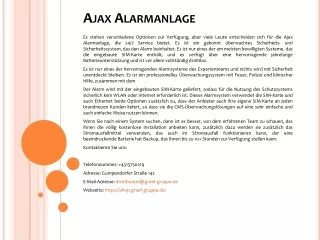 ajax alarmanlage