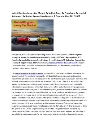 united kingdom luxury car market by vehicle type