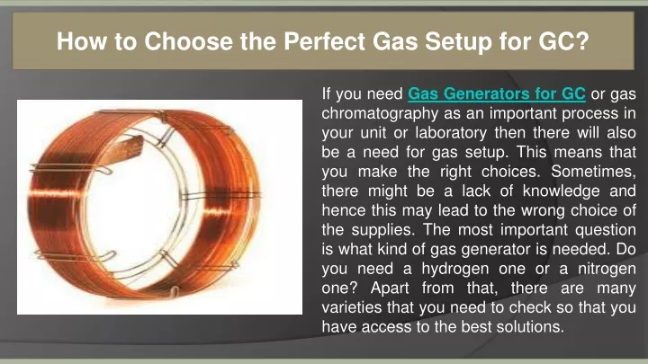 how to choose the perfect gas setup for gc