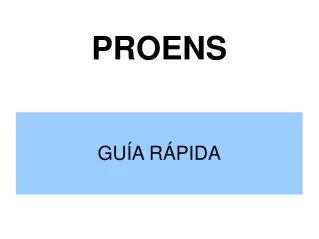 PROENS - Guia rapida V2