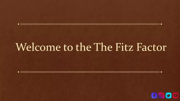 welcome to the the fitz factor