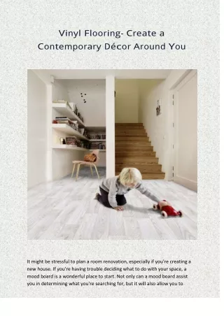 v inyl flooring create a contemporary