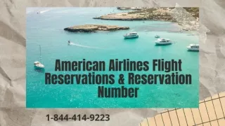 1-844-414-9223 American Airlines Reservation Number