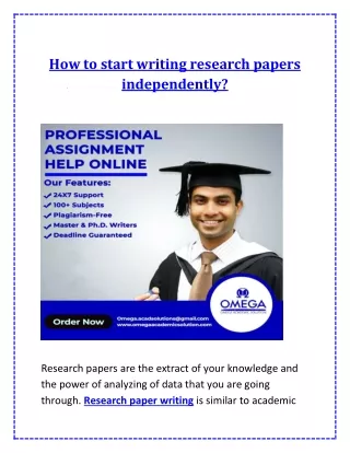 How to start writing research papers independently.edited