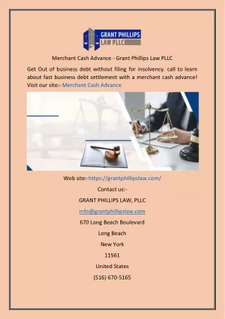 merchant cash advance grant phillips law pllc