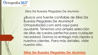 sillas de ruedas plegables de aluminio