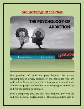 The Addiction Psychology