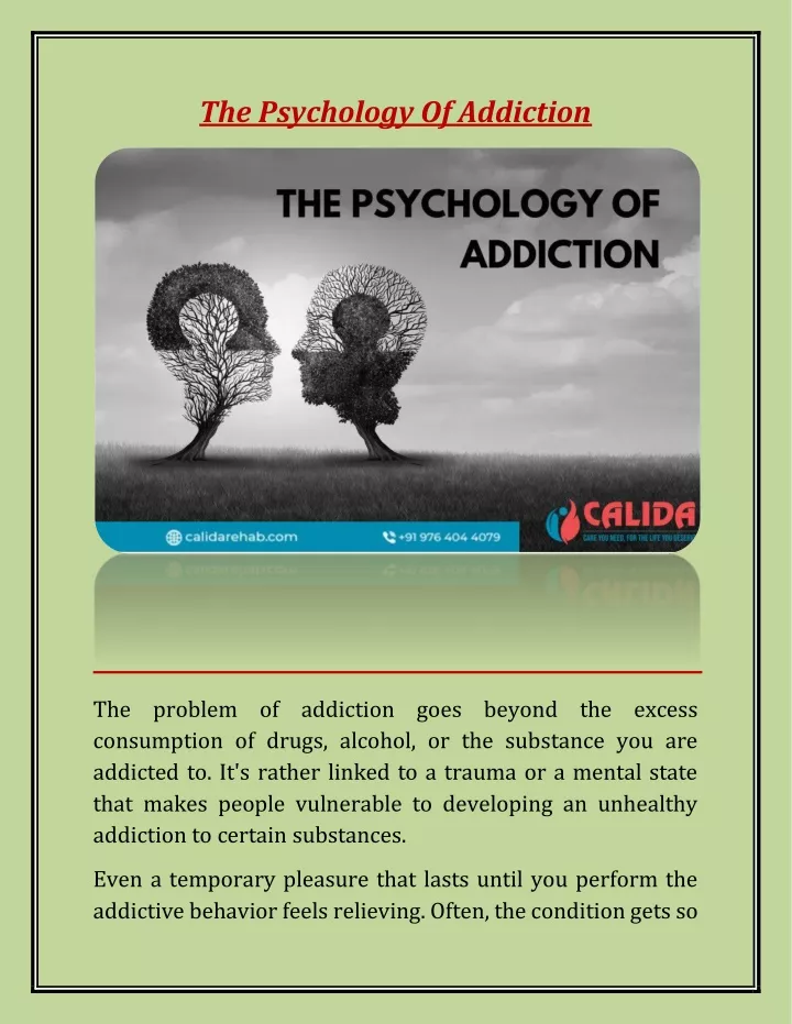 the psychology of addiction