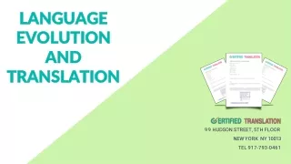 Language Evolution and Translation