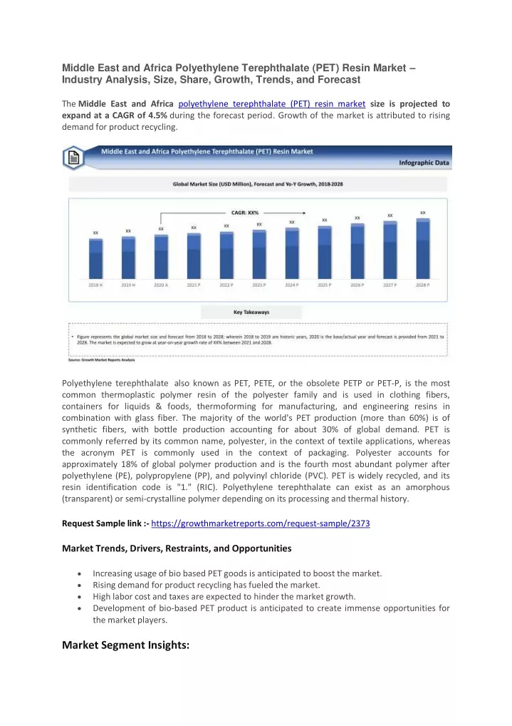 middle east and africa polyethylene terephthalate