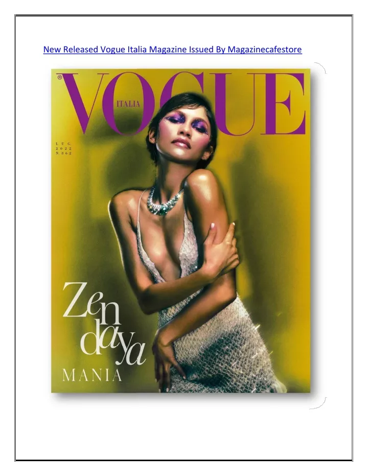 new released vogue italia magazine issued