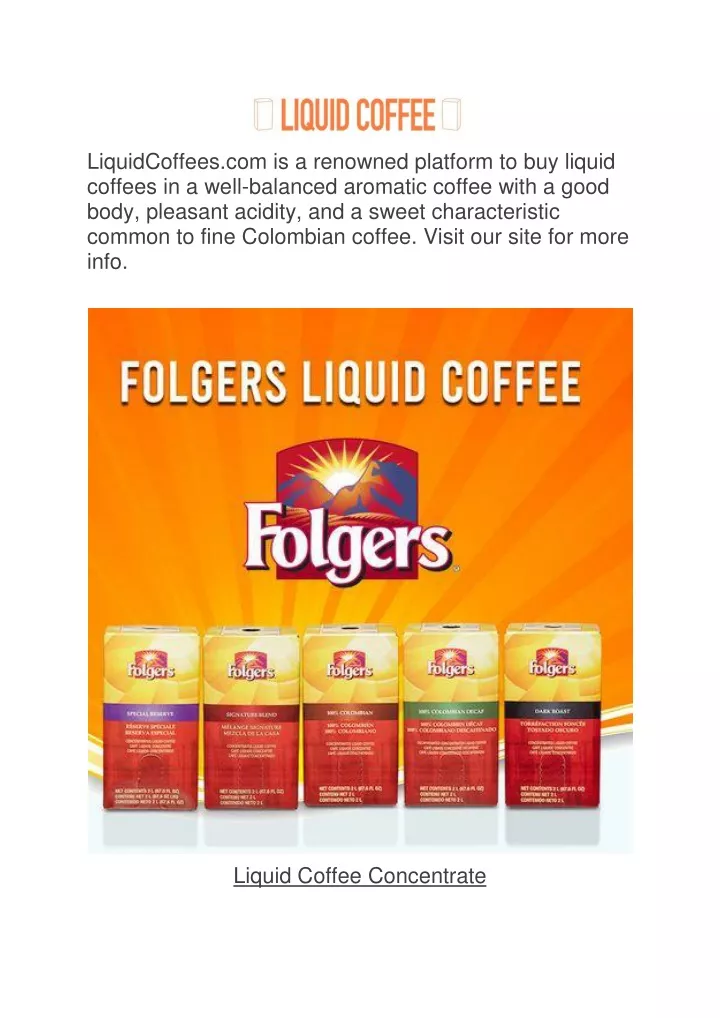 liquidcoffees com is a renowned platform