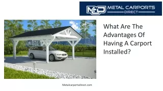 what are the advantages of having a carport