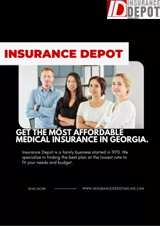 GET THE MOST AFFORDABLE MEDICAL INSURANCE IN GEORGIA.
