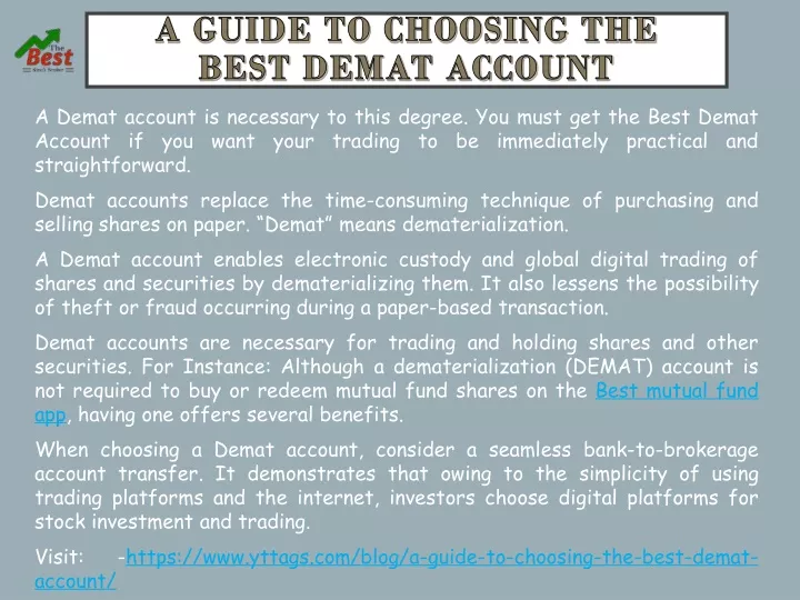 a demat account is necessary to this degree