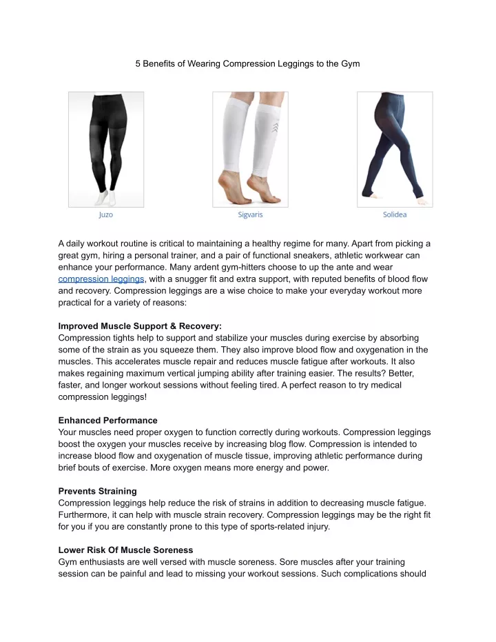 5 benefits of wearing compression leggings